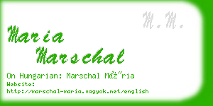 maria marschal business card